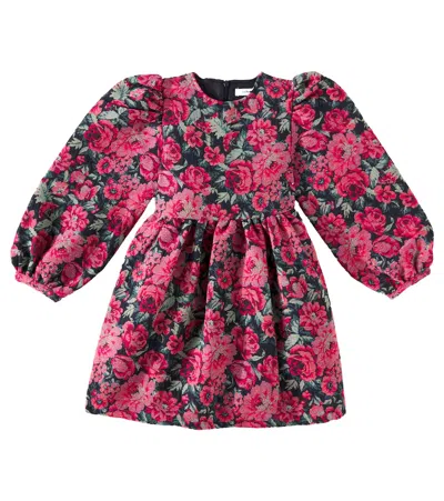 The New Society Kids' Damascena Floral Dress In Roses Tapestry