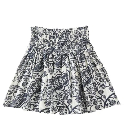 The New Society Kids' Danubio Paisley Cotton Skirt In Majestic Paisley
