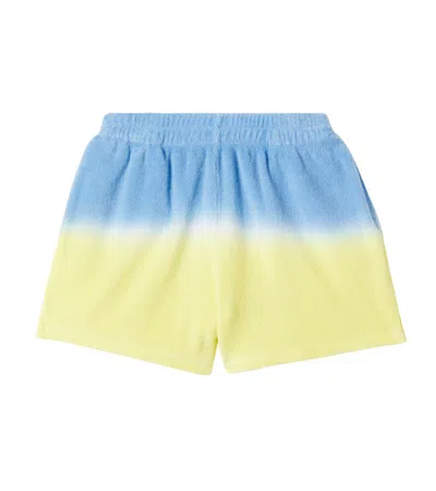 The New Society Kids' Dyed Cotton Shorts In Blue