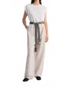 The New Society Eros Pant In Stone In White