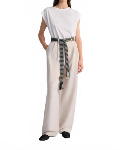 The New Society Eros Pant In Stone In White