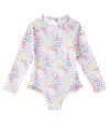 The New Society Floral Rashguard Swimsuit In Multicoloured