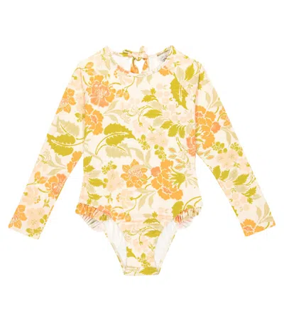 The New Society Kids' Floral Swimsuit In Raffaella Print