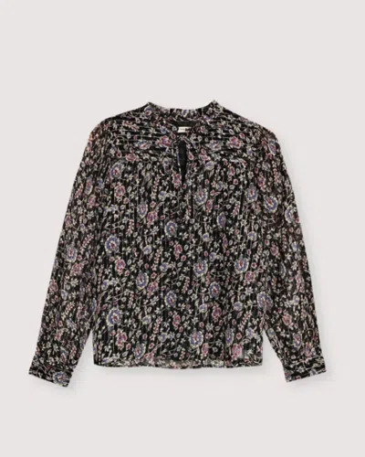The New Society Girl's Francisca Blouse In Multi In Black