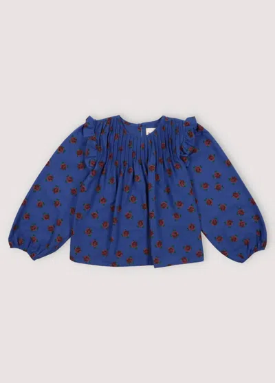 The New Society Kids' Girl's Galia Blouse In Blue