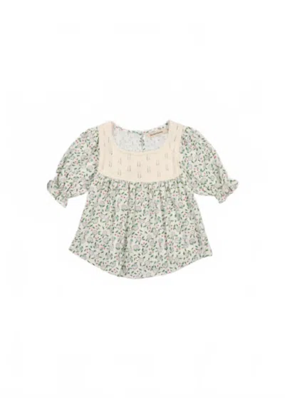 The New Society Kids' Girl's Tanatos Blouse In Beige In Gray