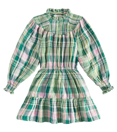 The New Society Kids' Greenland Plaid Cotton Dress