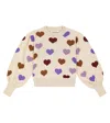 The New Society Hearts Intarsia Wool-blend Sweater In Purple