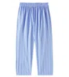 The New Society Hebe Striped Cotton Straight Pants In Blue