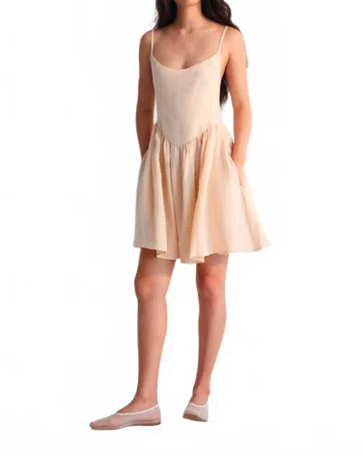The New Society Hera Mini Dress In Beige