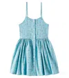 The New Society Bedrucktes Kleid Io Aus Baumwolle In Blau