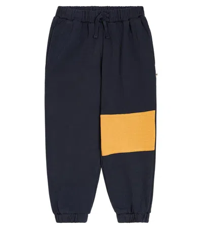 The New Society Kids' Isaac Cotton Jersey Sweatpants In Blue