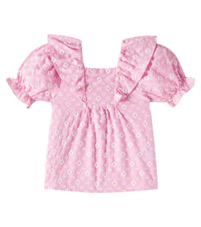 The New Society Kids' Besticktes Top Isidora In Pink