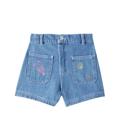 The New Society Kids' Kostas Denim Shorts In Blue