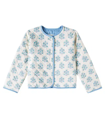 The New Society Kids' Bedruckte Jacke Kyra Aus Baumwolle In Beige