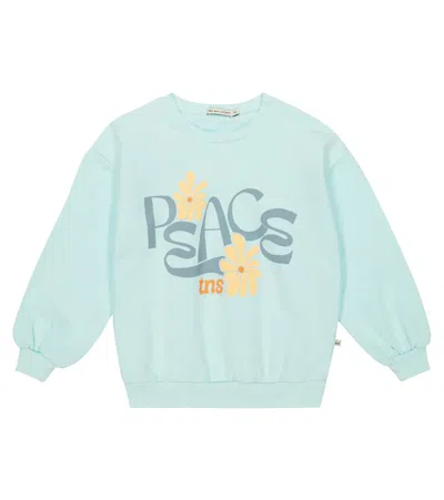 The New Society Kids' Sweatshirt Lapace Aus Baumwolle In Blue