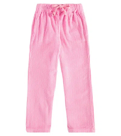 The New Society Kids' Lapland Cotton Pants In Pink