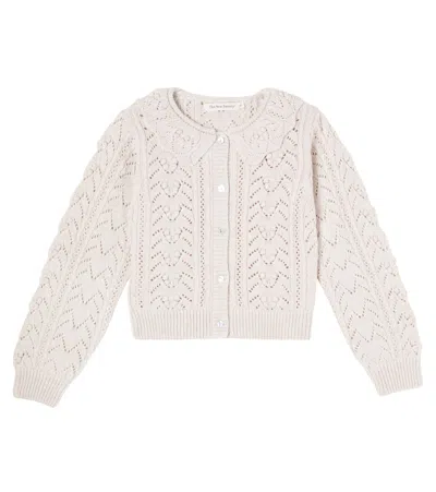 The New Society Kids' Lila Ruffled Cotton Blouse In Gray
