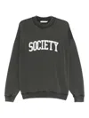 The New Society Logo-print Sweatshirt In Gray