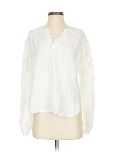 The New Society Long Sleeve Blouse In White