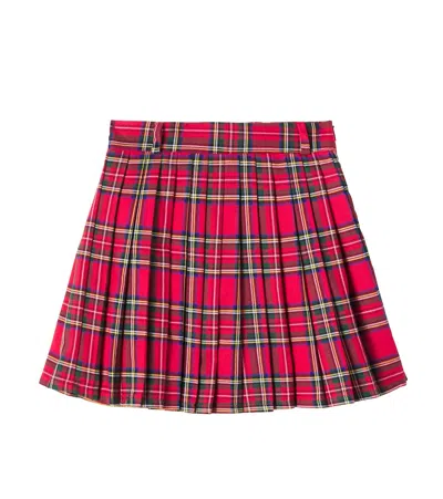 The New Society Kids' Martina Plaid Pleated Skirt In Multi