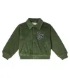 The New Society Mikel Patch-appliqué Corduroy Jacket In Green