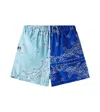 The New Society Mileto Bandana Cotton Bermuda Shorts In Blue