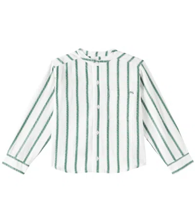 The New Society Kids' Milos Striped Shirt In White