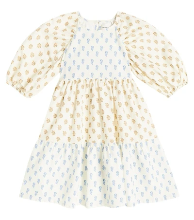The New Society Kids' Miracle Linen And Cotton Dress In Miracle Print