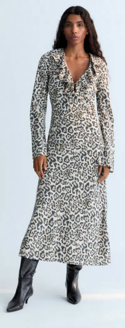 The New Society Nelia Dress In Nelia Print In Black