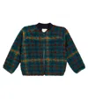 The New Society New Danny Checked Bomber Jacket In Yellow