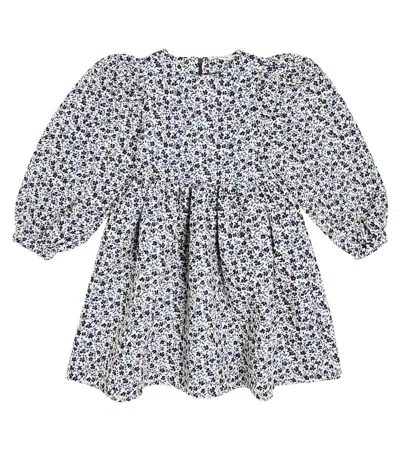 The New Society Kids' New Vittoria Jacquard Floral Dress In Metallic