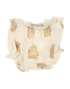 The New Society Newborn Girl Shorts & Bermuda Shorts Ivory Size 3 Organic Cotton, Viscose In White