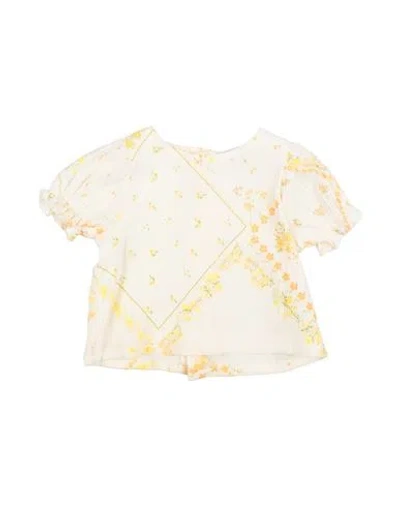 The New Society Babies'  Newborn Girl Top White Size 3 Organic Cotton, Viscose