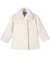 The New Society Ninette Faux Fur Coat In Gray