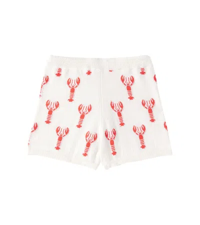 The New Society Kids' Oia Cotton Bermuda Shorts In White