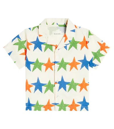 The New Society Kids' Ojai Printed Cotton Shirt In Multicoloured