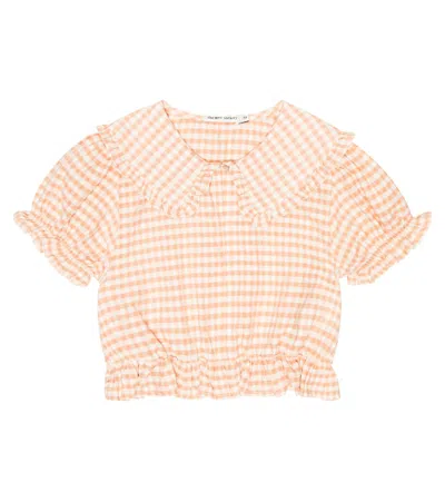 The New Society Kids' Top Petra Aus Baumwolle In Petra Check