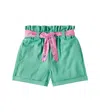 The New Society Pothia Cotton Twill Shorts In Jade