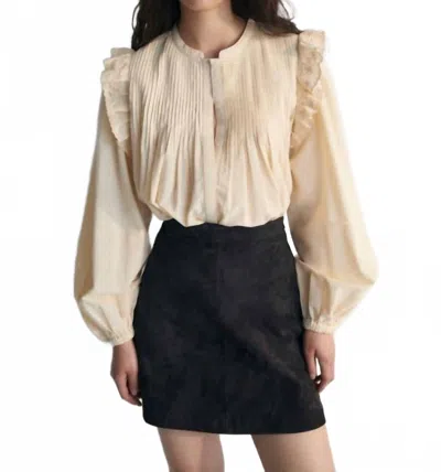 The New Society Preveza Long-sleeved Blouse In Beige In Neutral