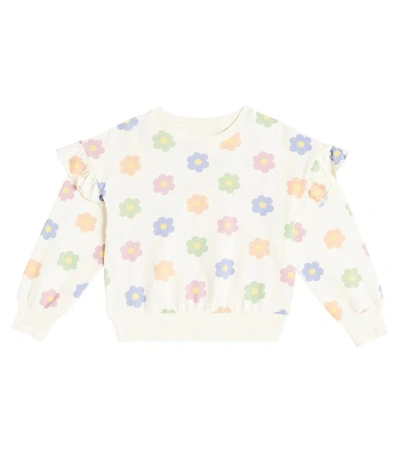 The New Society Kids' Rancho Printed Cotton-blend Sweatshirt In Daisy Print