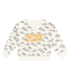 The New Society Rancho Printed Cotton-blend Sweatshirt In Rancho Hibiscus Print