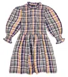 The New Society Ricarda Checked Cotton Dress In Multicoloured