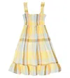 The New Society Roberta Cotton And Linen Dress In Roberta Check