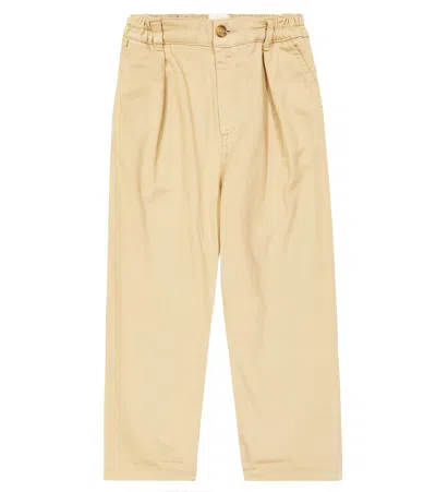 The New Society Kids' Rodeo Cotton Chinos In Beige