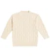 The New Society Russel Cable-knit Cotton Sweater In White