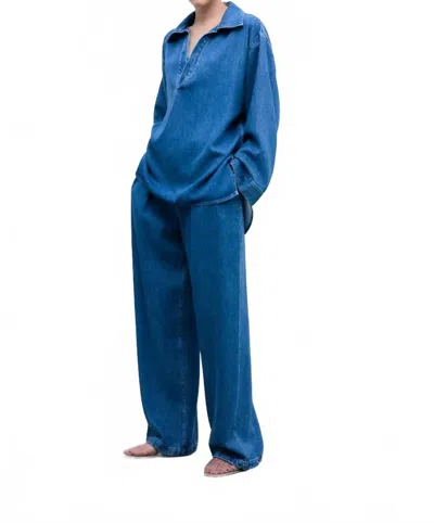 The New Society Tencel Pants In Mid Denim In Multi