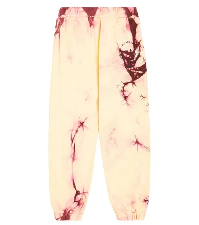 The New Society Kids' Tie Dye Cotton Jersey Sweatpants In Multicoloured