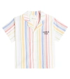 THE NEW SOCIETY TORRANCE STRIPED COTTON BOWLING SHIRT