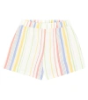 THE NEW SOCIETY TORRANCE STRIPED COTTON SHORTS